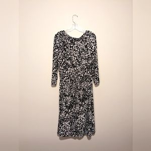 Womens Size XL Chaps 3/4 Sleeve Print Dress